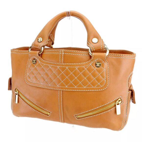 Celine handbag Boogie bag Light Brown Gold Ladies Authentic - Picture 2 of 2